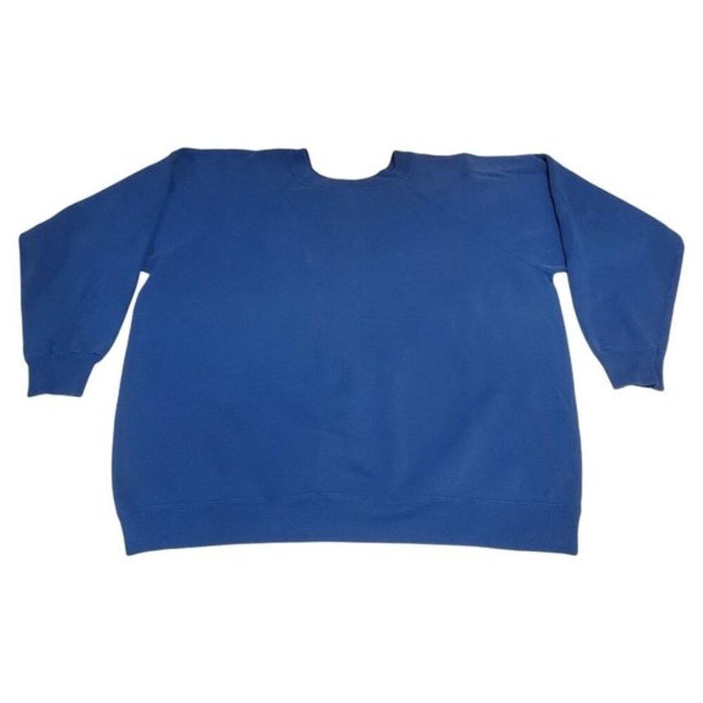 Vintage Hanes‎ Her Way Blank Crewneck Sweatshirt Womens 2XL Dark Blue Raglan USA